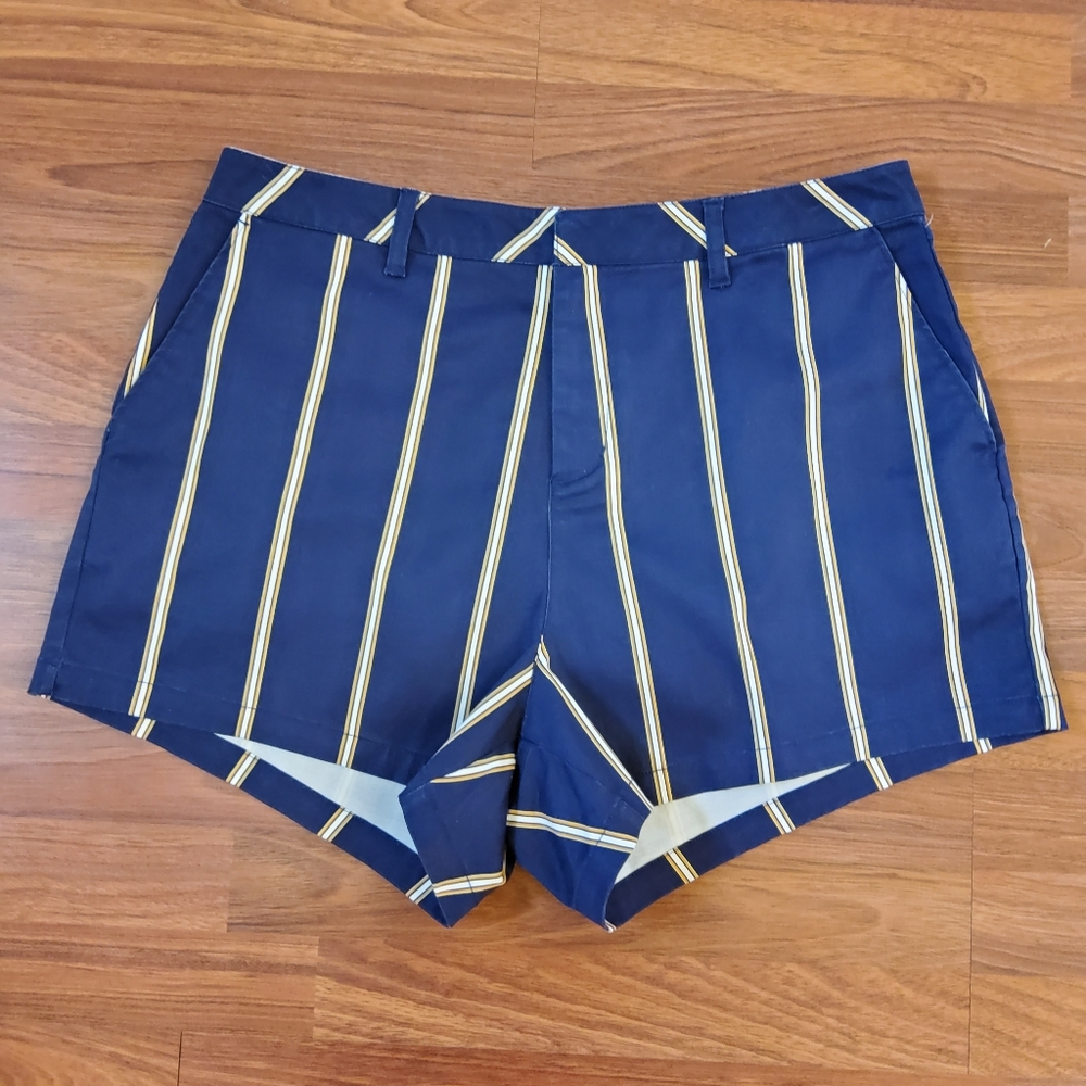 Volcom Striped High-Waist Summer Shorts - Size 12W NWOT